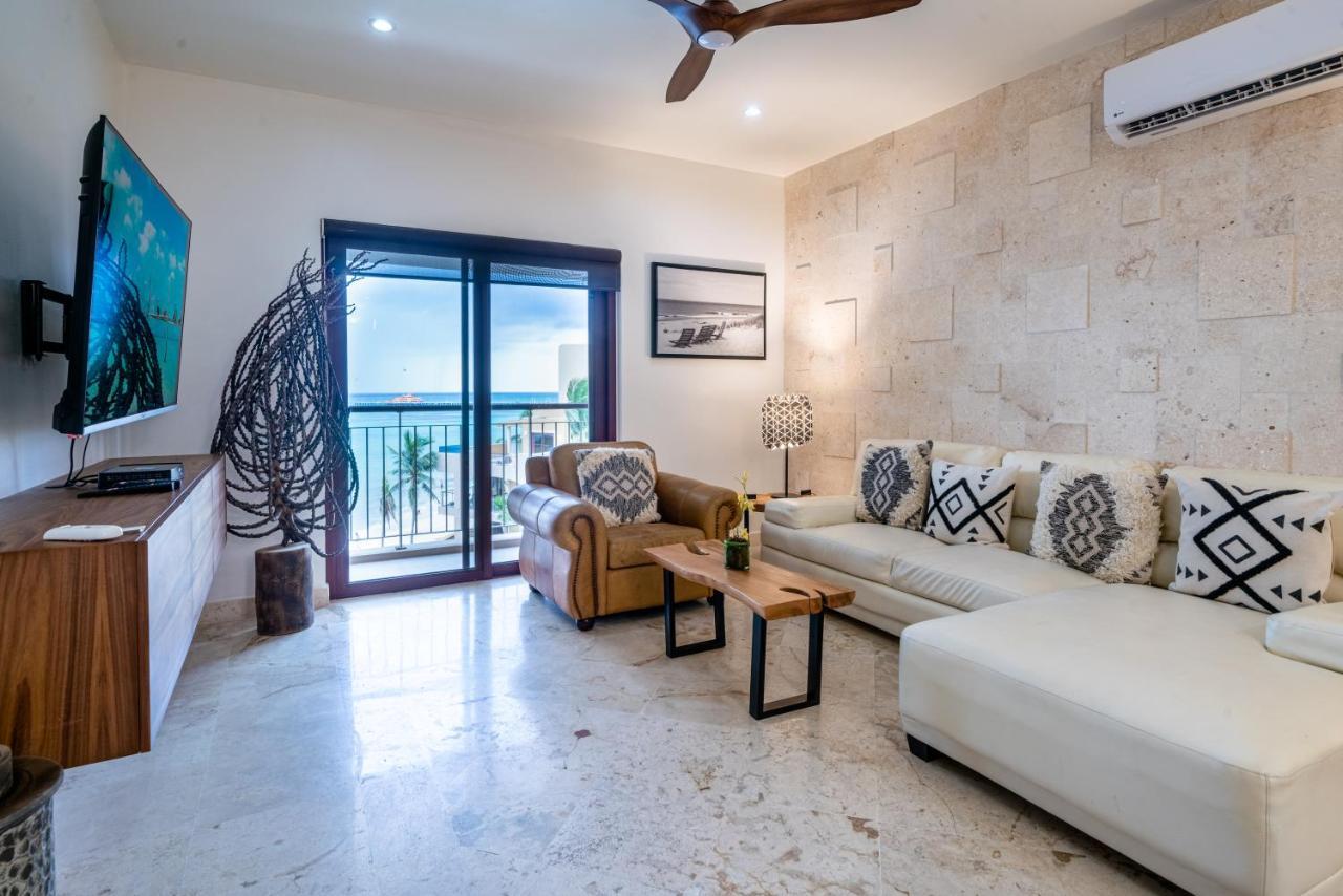 Condo Surf 405 - Luxury Oceanview Beachfront 3 Bedroom With Gym - At El Faro Condos Playa del Carmen Dış mekan fotoğraf